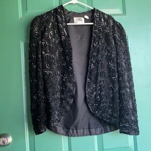 Nite Line size medium ladies black sequined jacket blazer